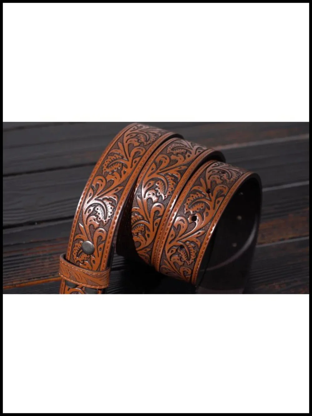 3 Pack Western Belts Without Buckle Genuine Leather Cowboy Belt